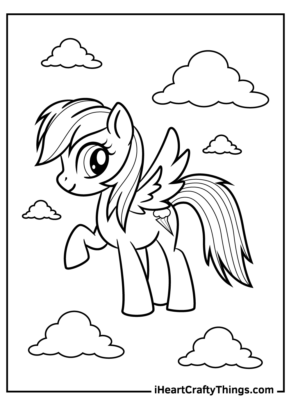 free my little pony coloring pages Rainbow Dash
