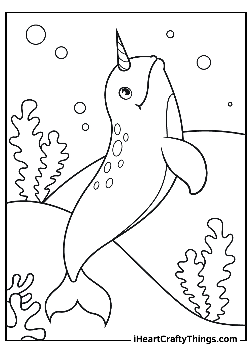 baby narwhal coloring pages free download