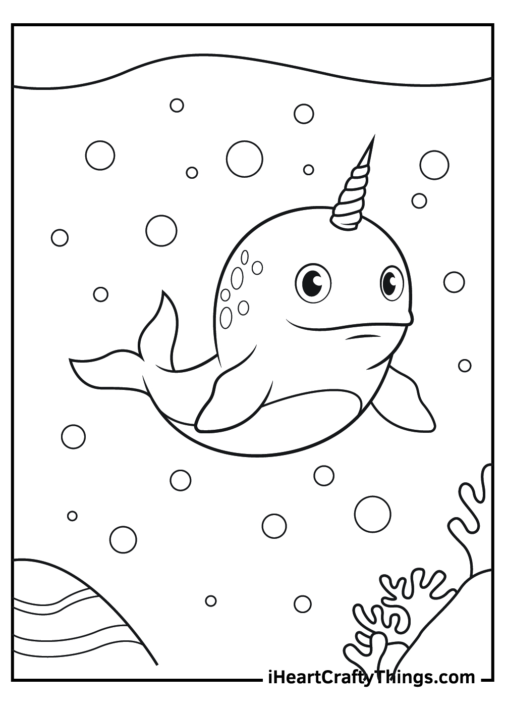 narwhal coloring pages