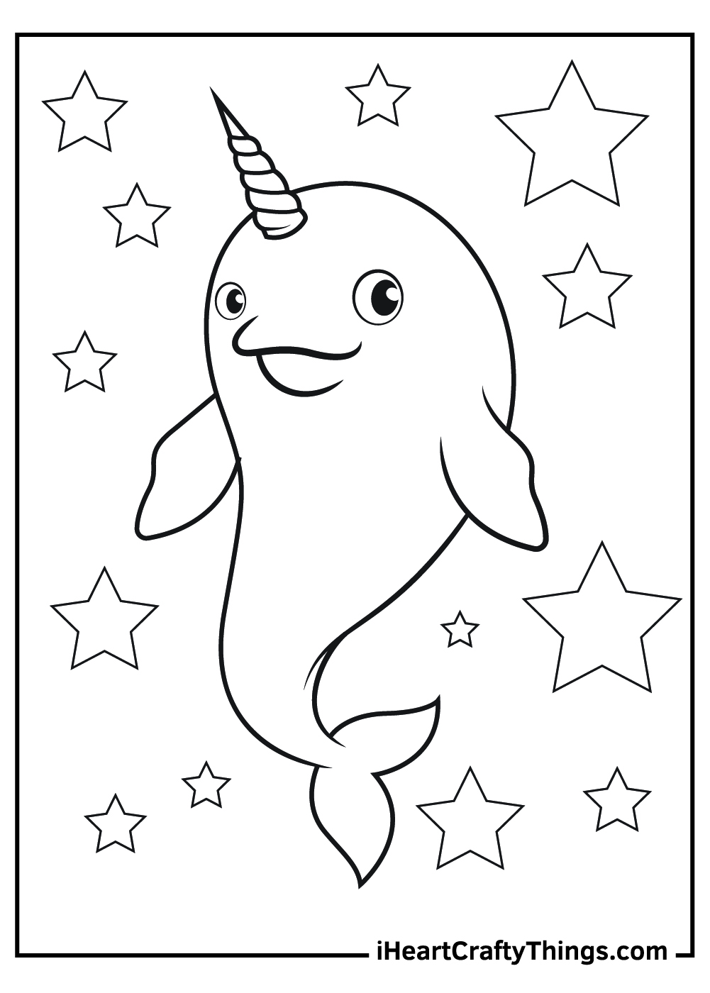 narwhal coloring pages