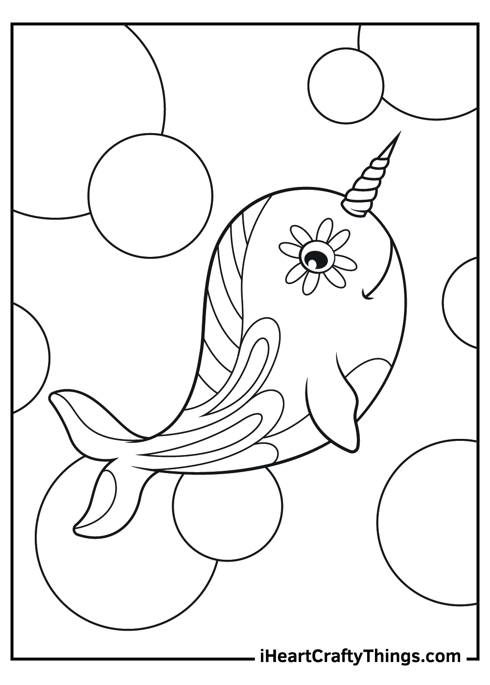 cartoon narwhal coloring pages free printable
