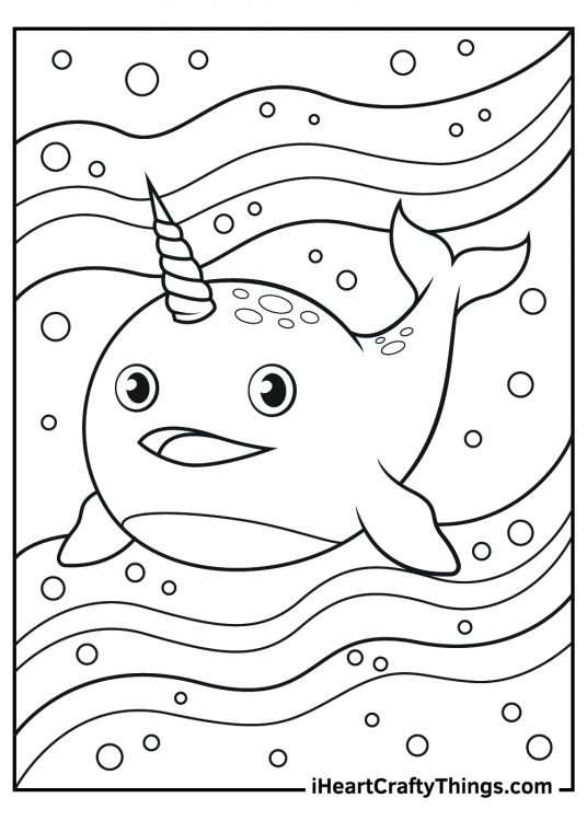 Narwhal Coloring Pages