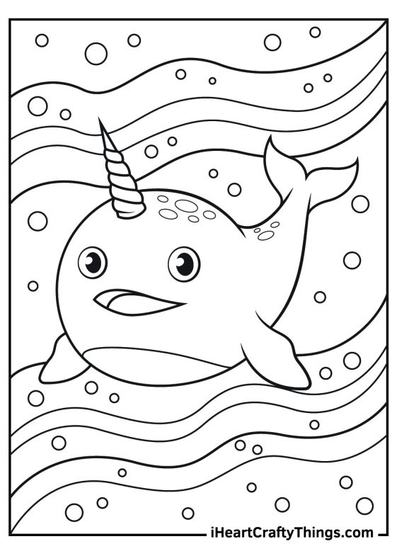15 Narwhal Coloring Pages (100% Free Printables)