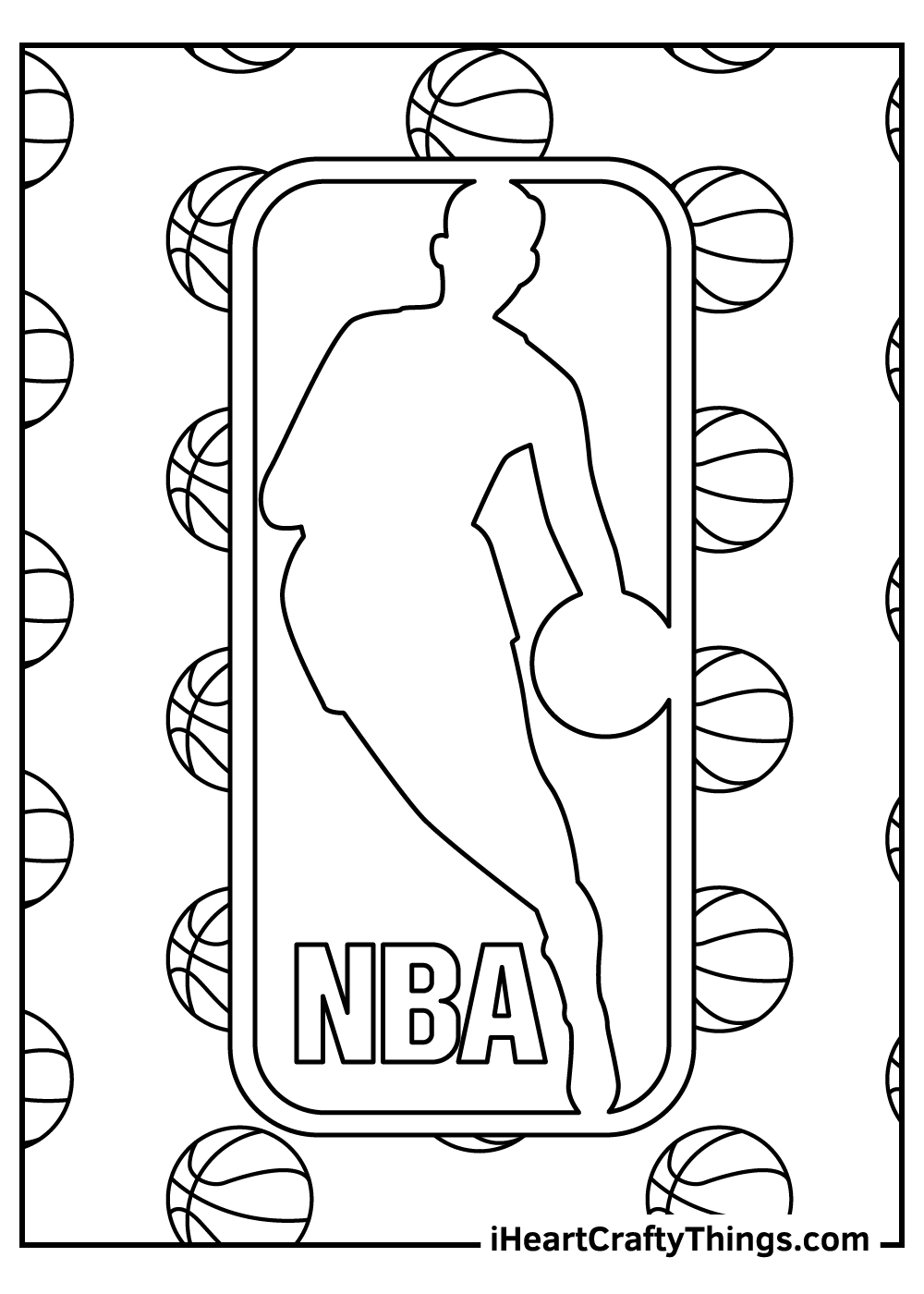 NBA coloring pages logo free printable