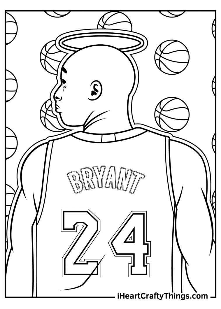 Basketball Coloring Pages Kobe Bryant Coloring Pages