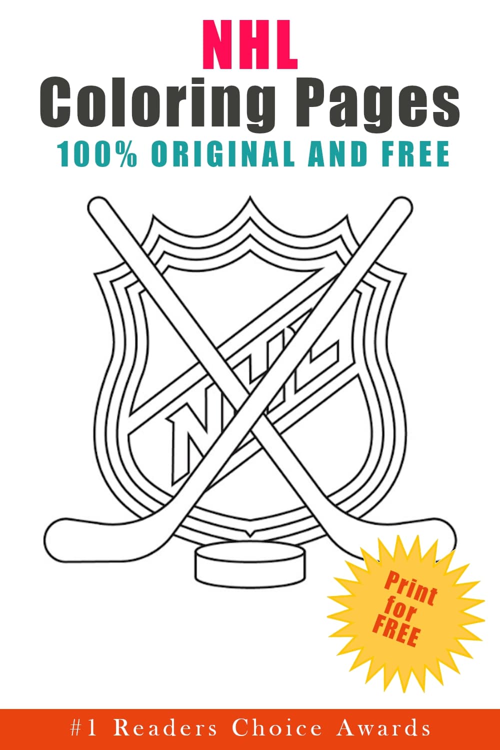 NHL coloring pages book cover