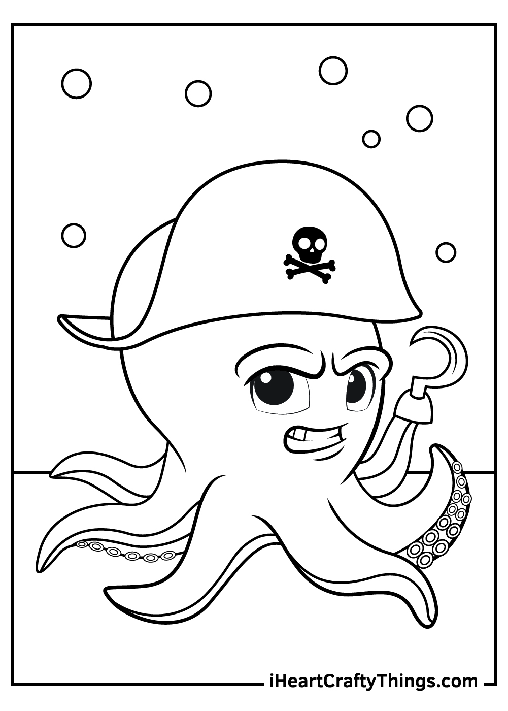 free printable cute octopus coloring pages 