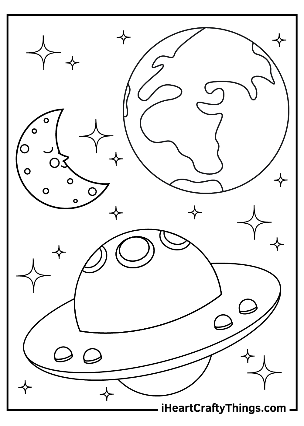 free outer space coloring pages download