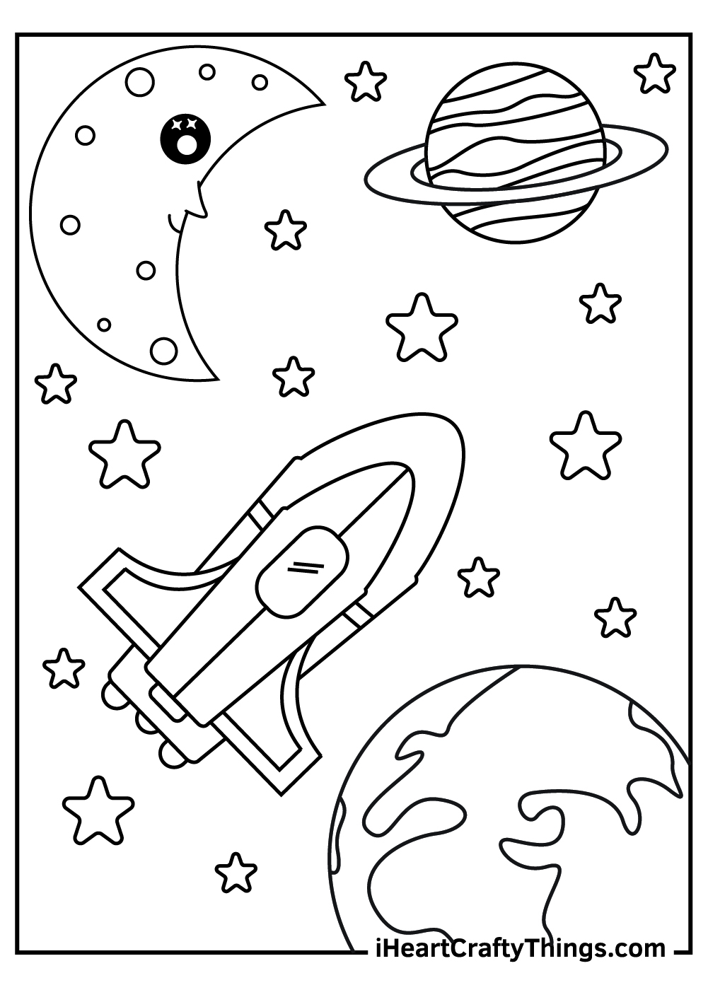 Outer Space Coloring Pages for Kids: Free Printable Coloring Pages for Kids  That Are Out of This World, Printables