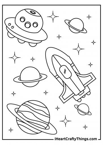 32 Outer Space Coloring Pages (100% Free Printables)