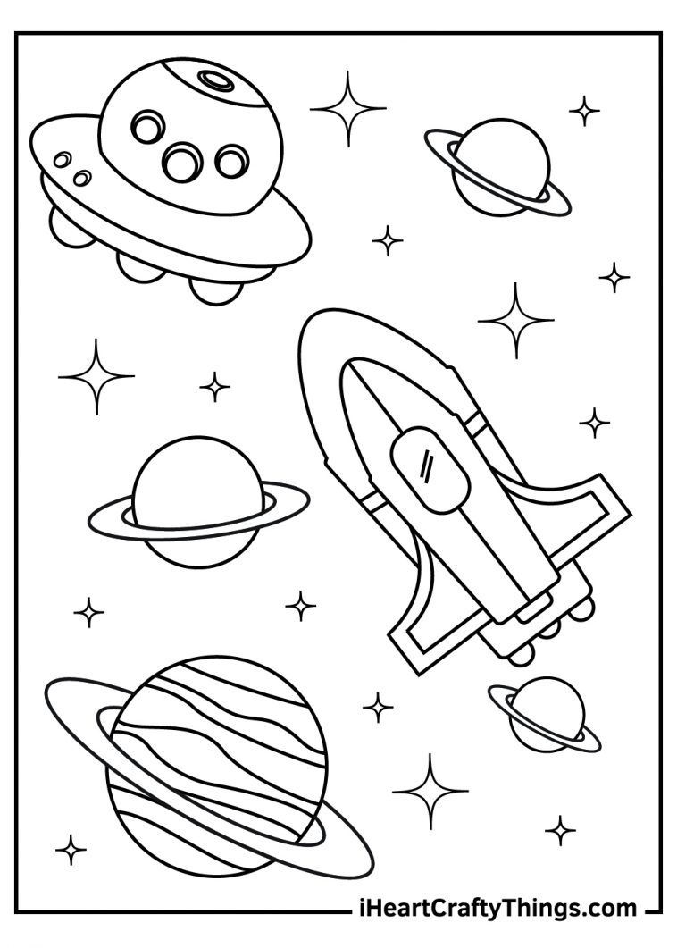 32 Outer Space Coloring Pages (100% Free Printables)