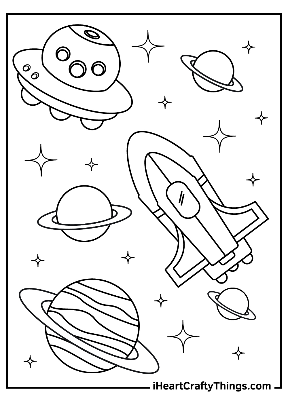 Imaginary Space Coloring Book: Outer Space Coloring Book for Kids