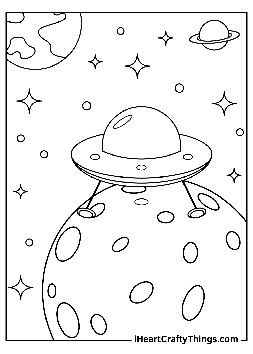 real outer space coloring pages free