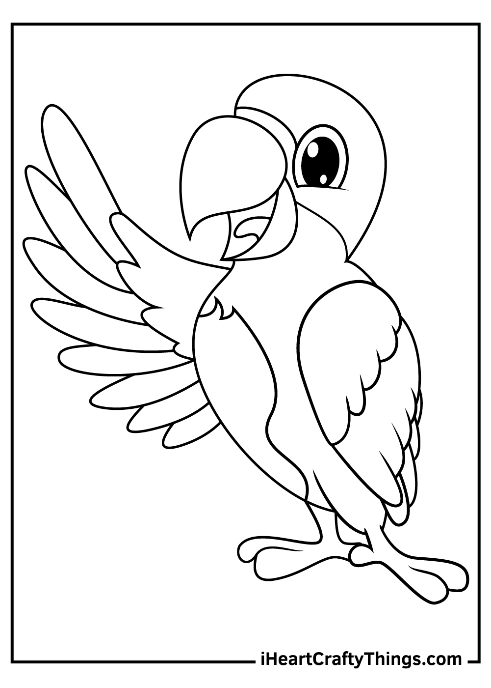 page parrot drawing