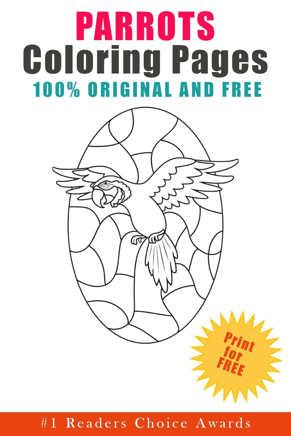 original and free parrots coloring pages