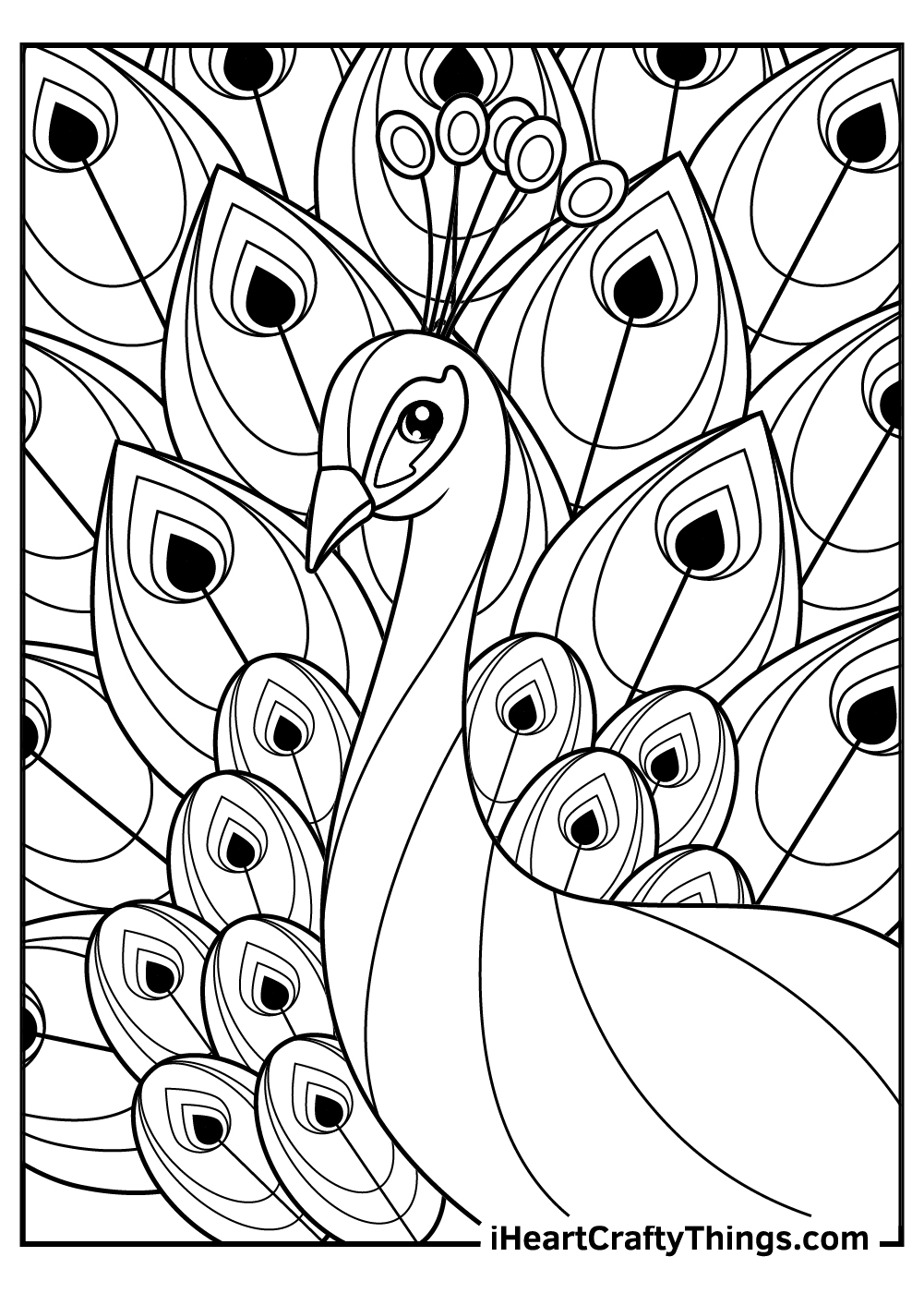 Printable Peacocks Coloring Pages Updated 2021