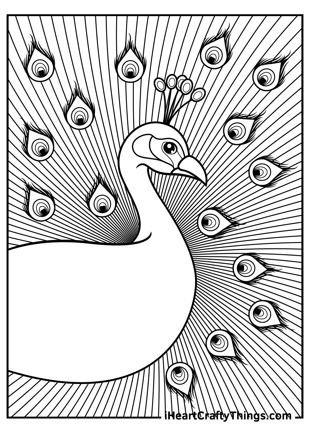 Printable Peacocks Coloring Pages Updated 2021