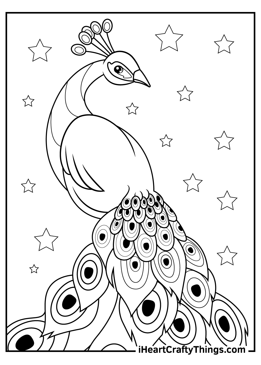 printable peacock coloring pages