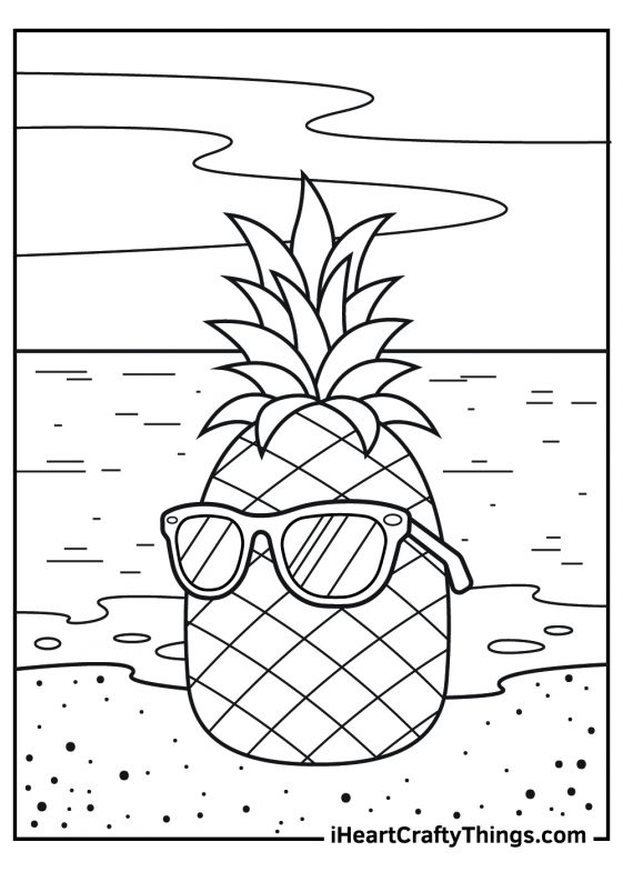 15 Pineapple Coloring Pages (100% Free Printables)