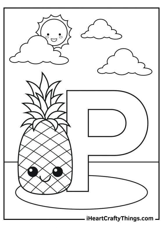 Pineapple Coloring Pages (100% Free Printables)