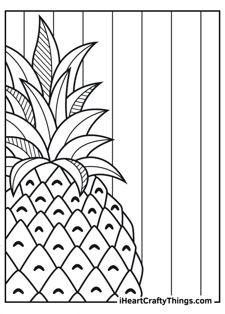 15 Pineapple Coloring Pages (100% Free Printables)