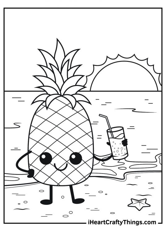 Pineapple Coloring Pages