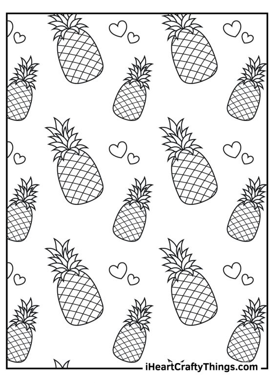 15 Pineapple Coloring Pages (100% Free Printables)