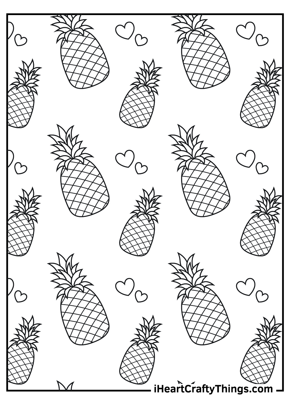 many pineapples coloring pages free download