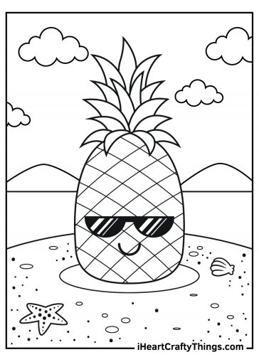 Pineapple Coloring Pages (100% Free Printables)