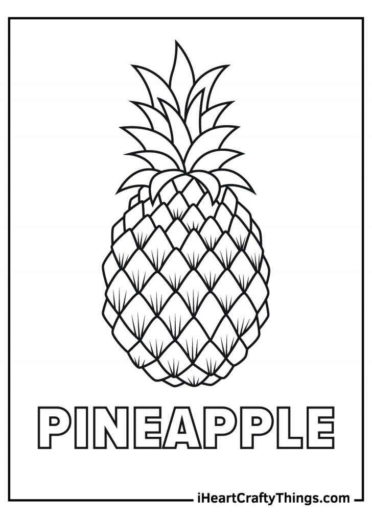 Pineapple Coloring Pages (updated 2022)