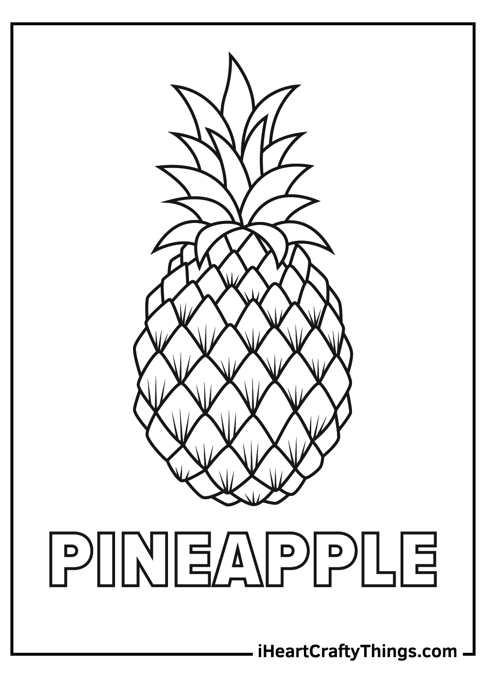 Free Printable Coloring Pages Of Pineapples