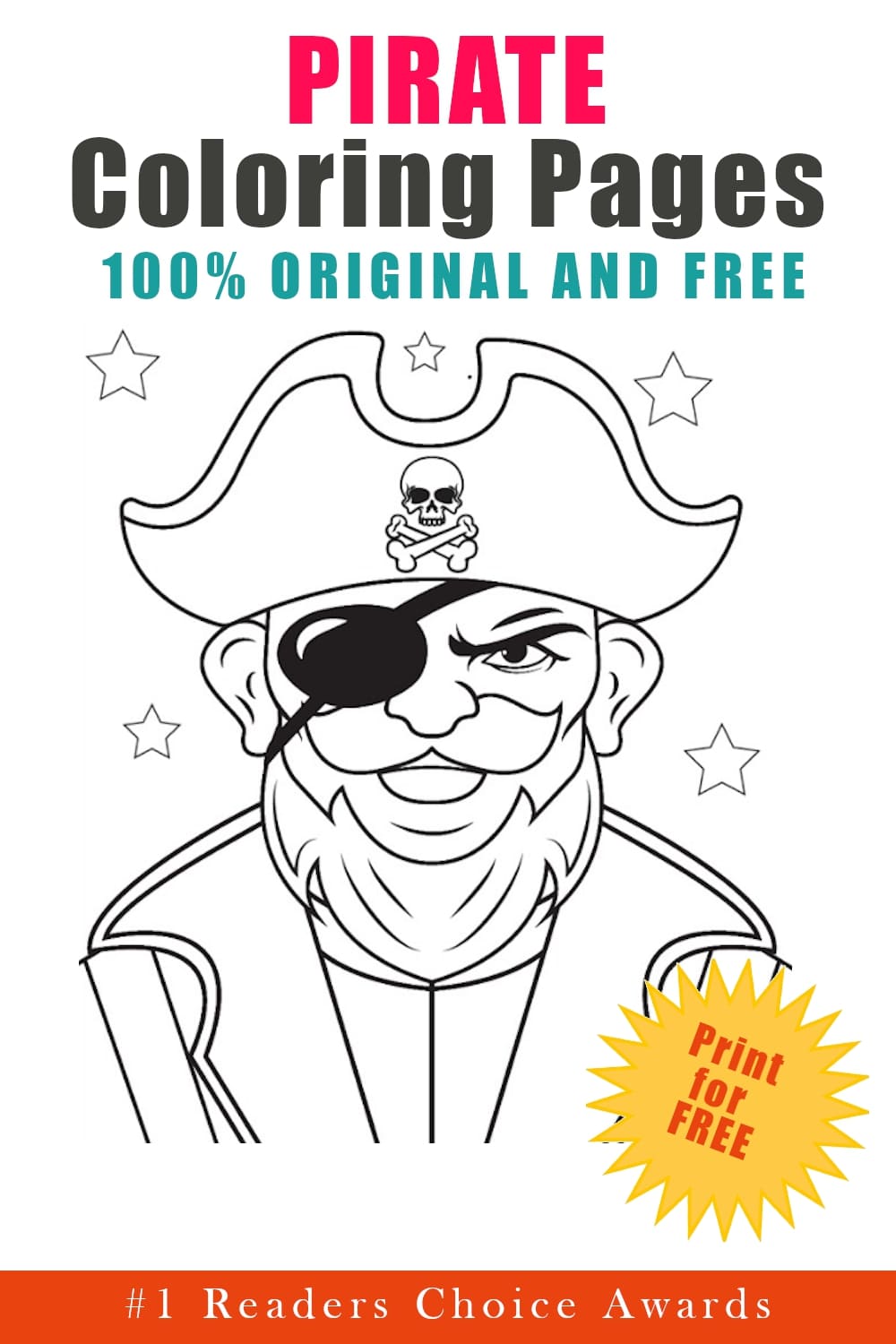 original and free pirate coloring pages printable