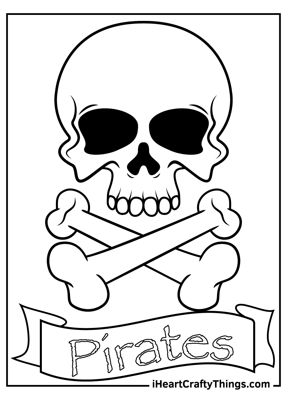 pirate skeleton coloring page