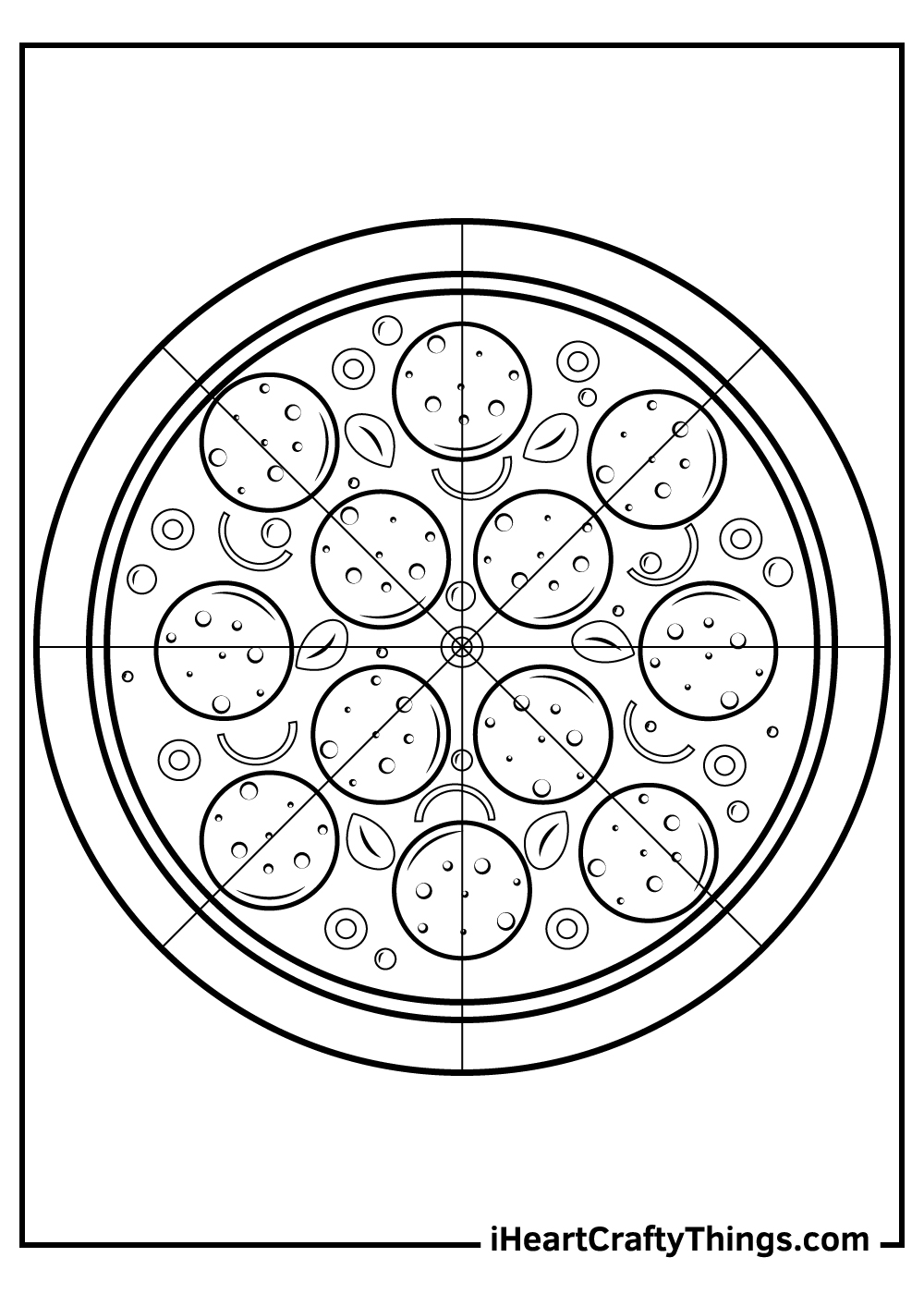 onion slice coloring page