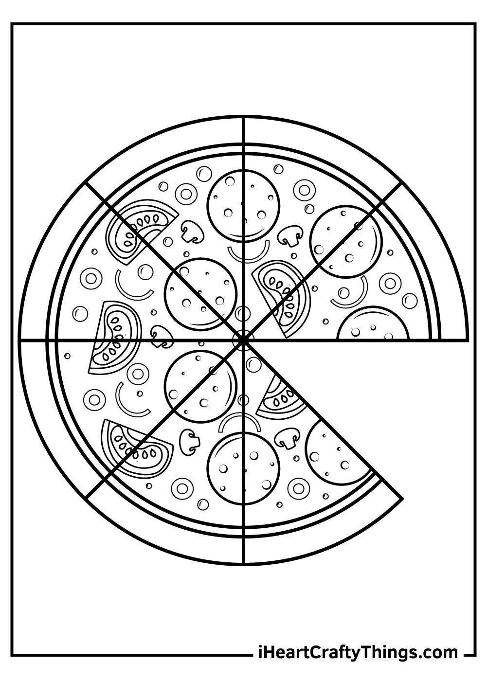 onion slice coloring page