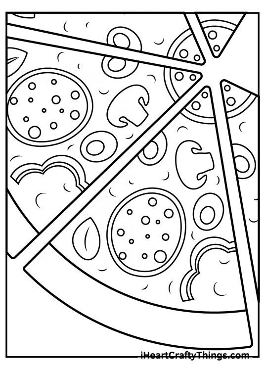 15 Pizza Coloring Pages (Printable Cute Free PDF Sheets)