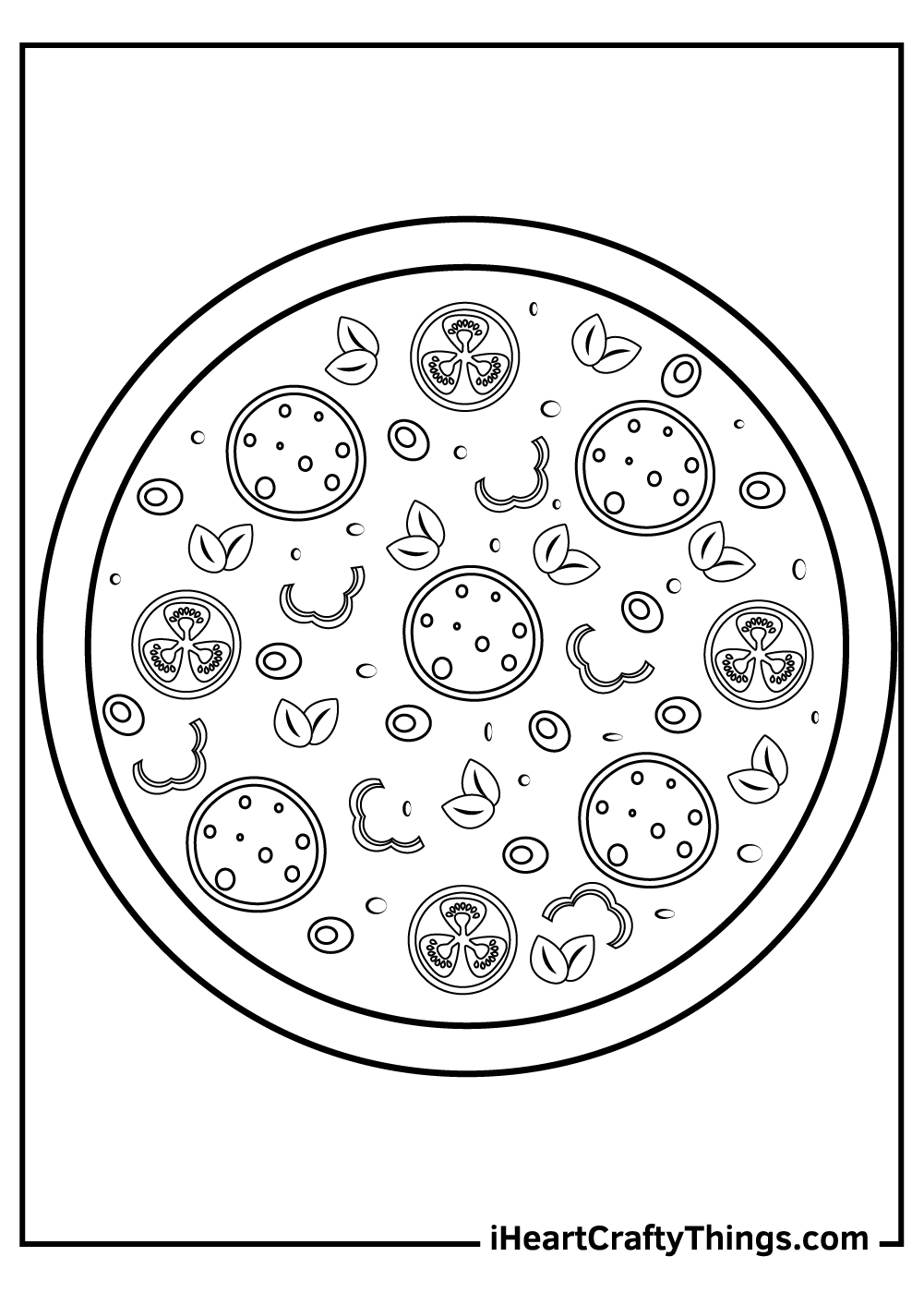 pepperoni pizza coloring pages