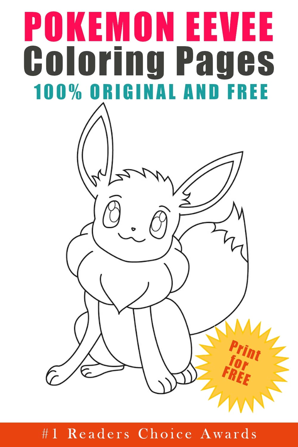 Eevee pokemon coloring pages