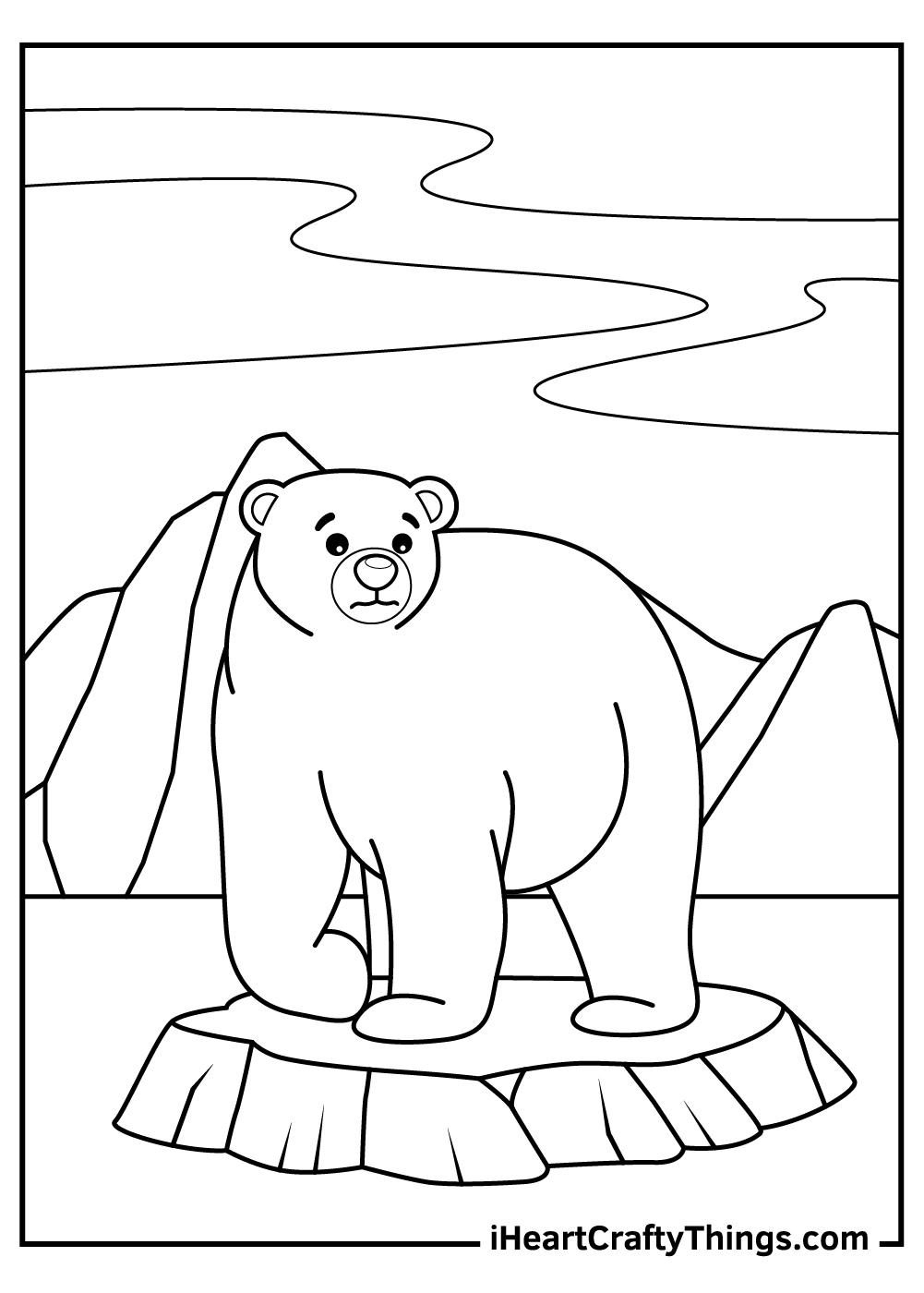 free polar bear coloring pages for kids