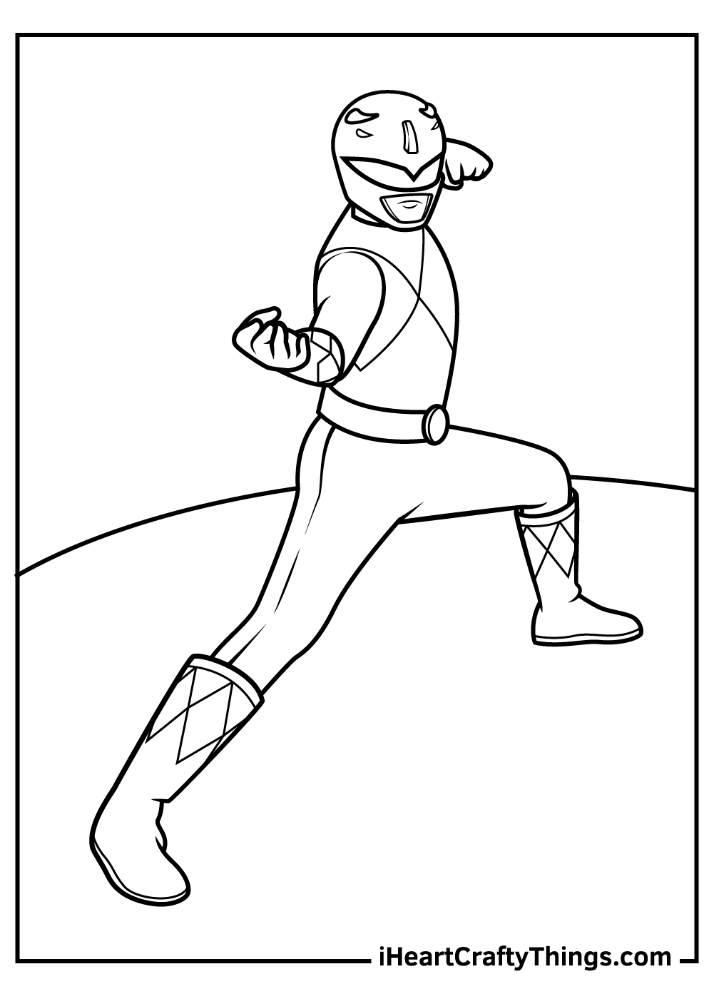 red power rangers free coloring pages