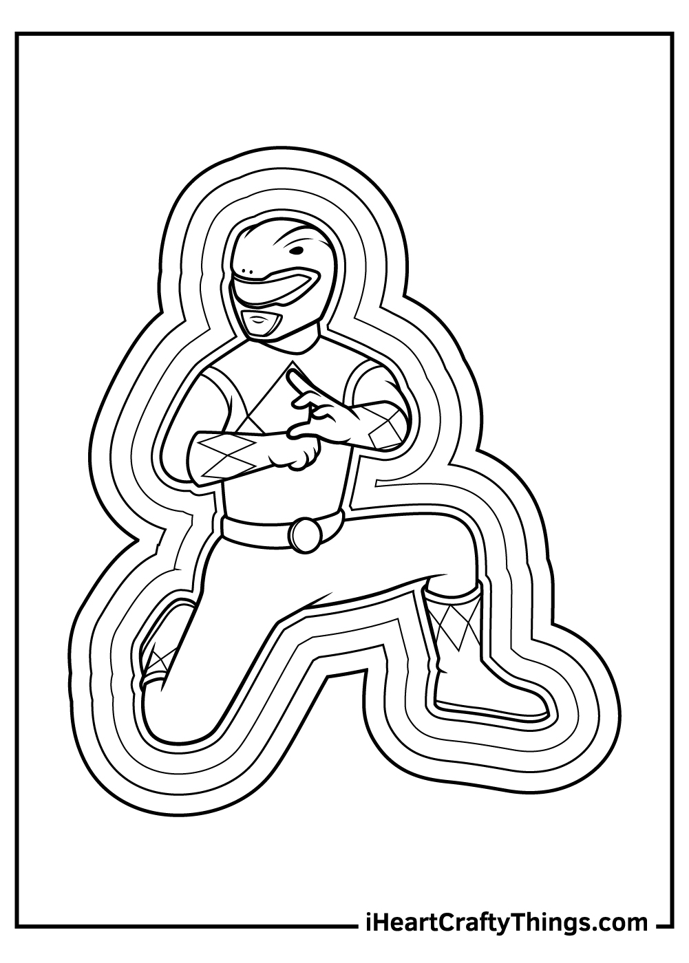 green power ranger coloring pages for kids