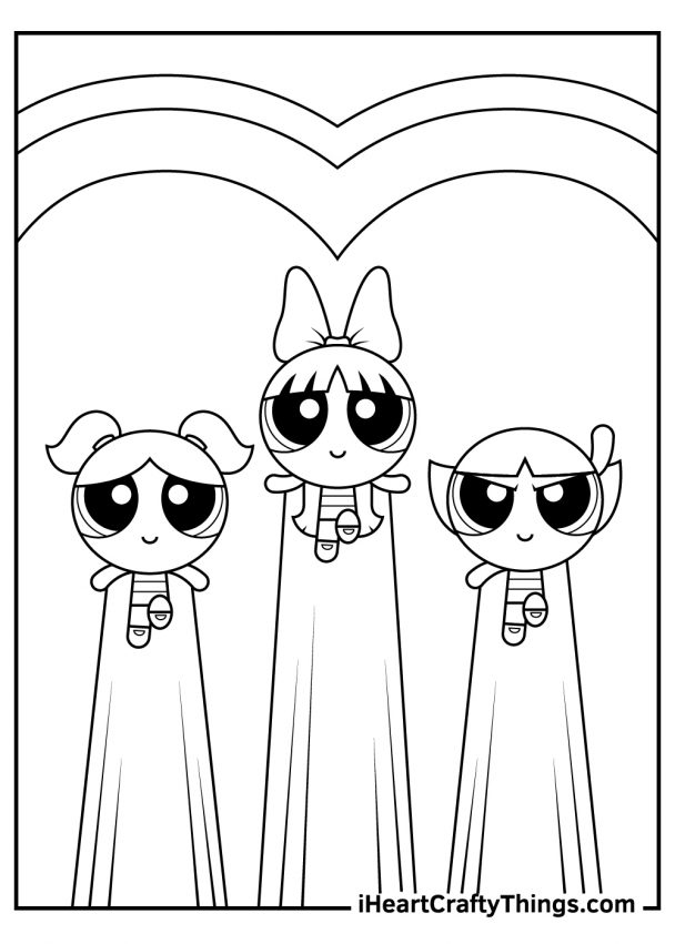 Powerpuff Girls Coloring Pages Cheerleader Coloring Pages