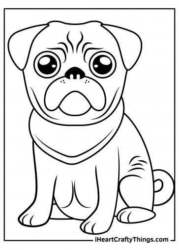Pug Coloring Pages (100% Free Printables)