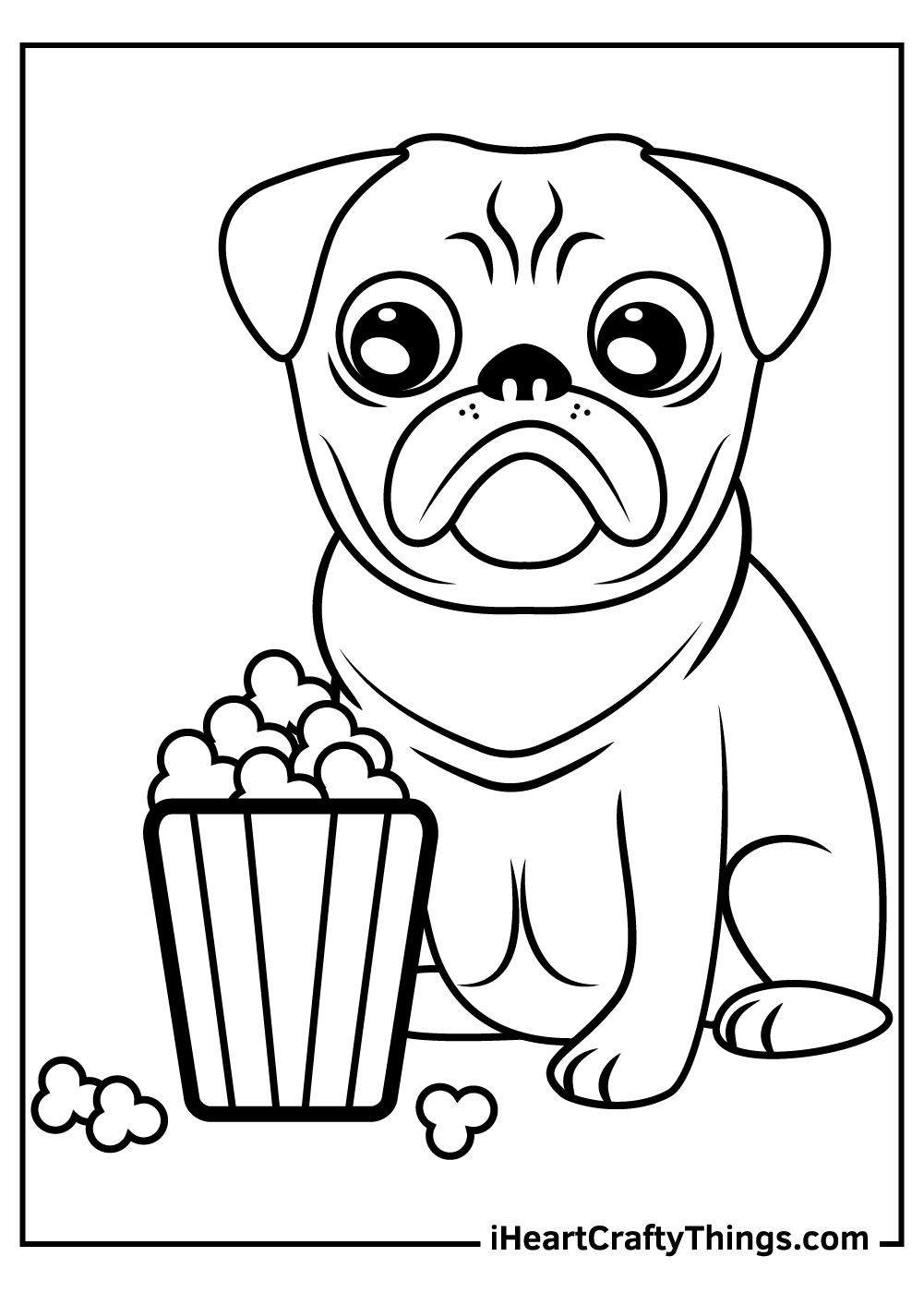 coloring pages of pugs