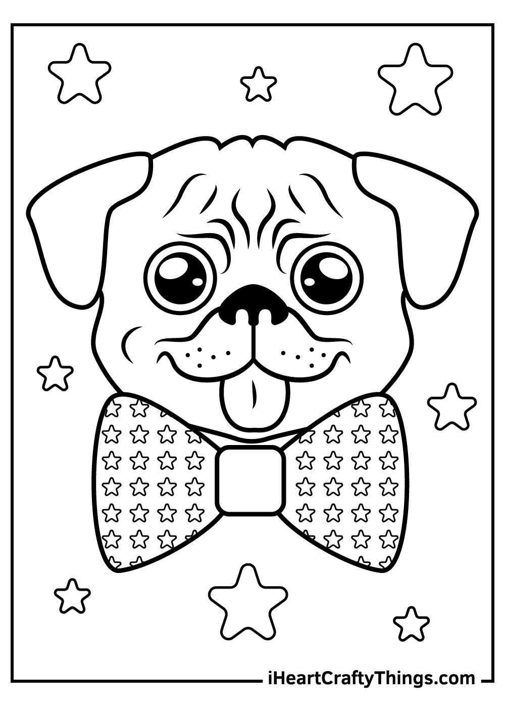 coloring pages of pugs