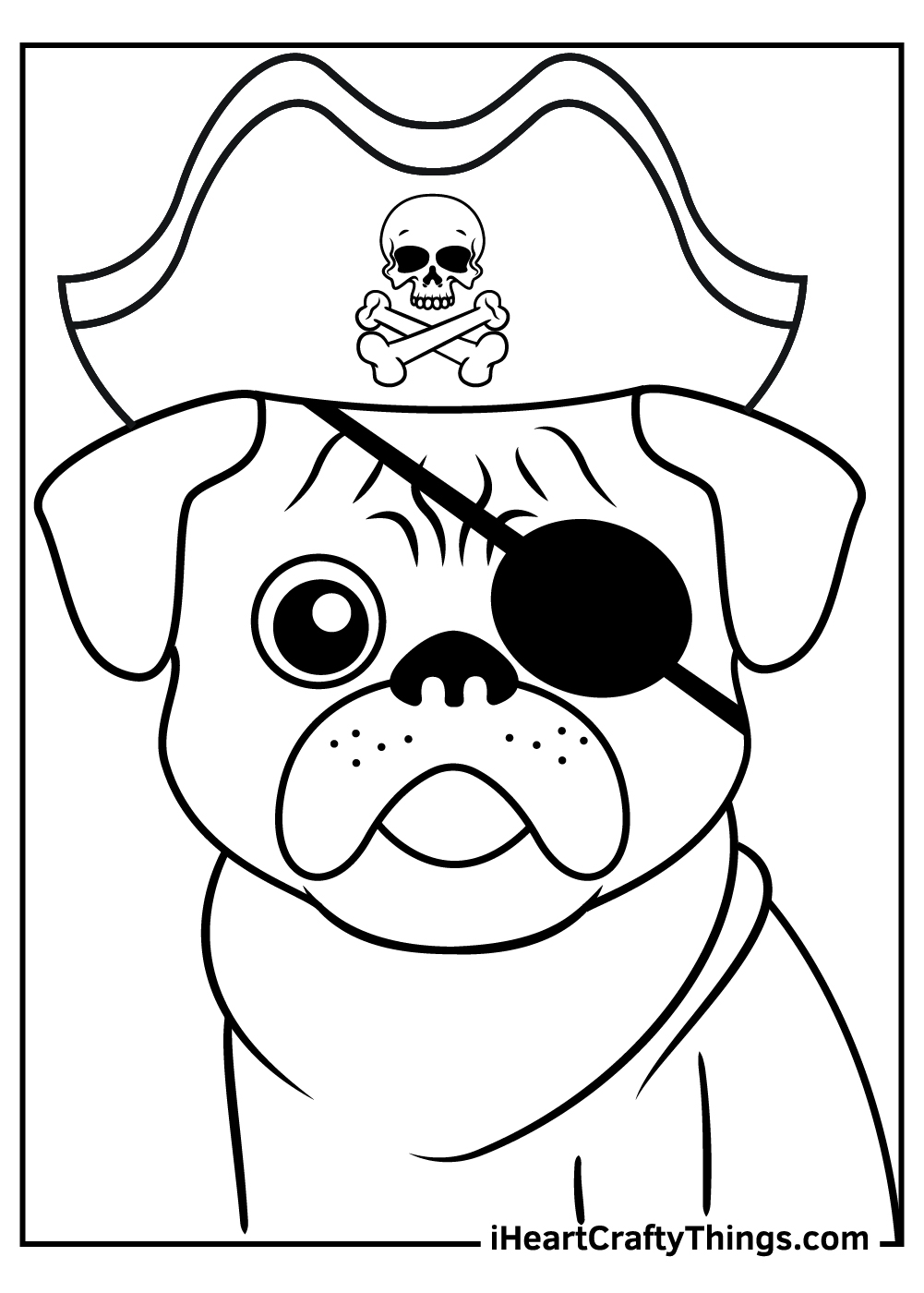 coloring pages of pugs