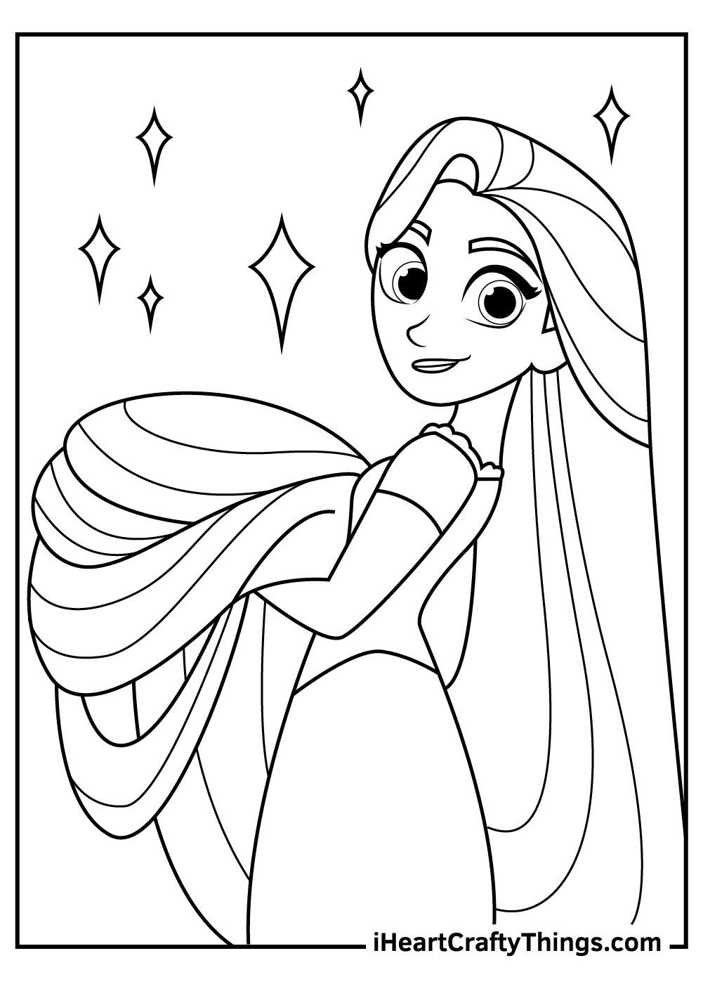 princess rapunzel coloring pages free pdf