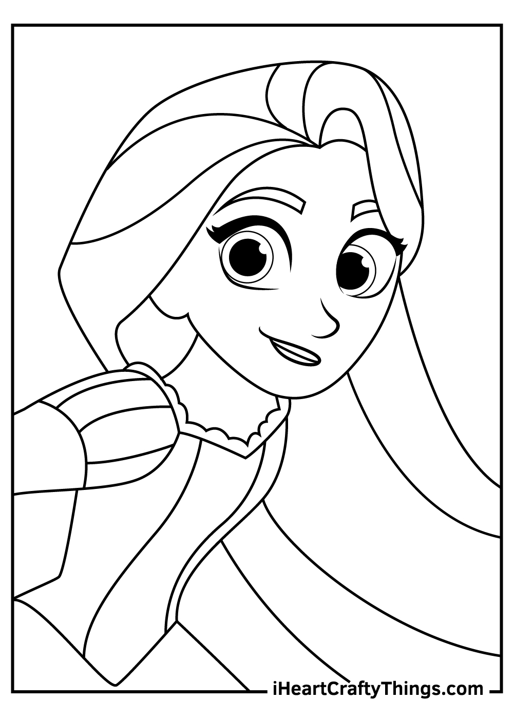 RAPUNZEL DRAWING from Tangled Disney Movie | How to Draw Disney Princess  Rapunzel Step by Step Easy - YouTube