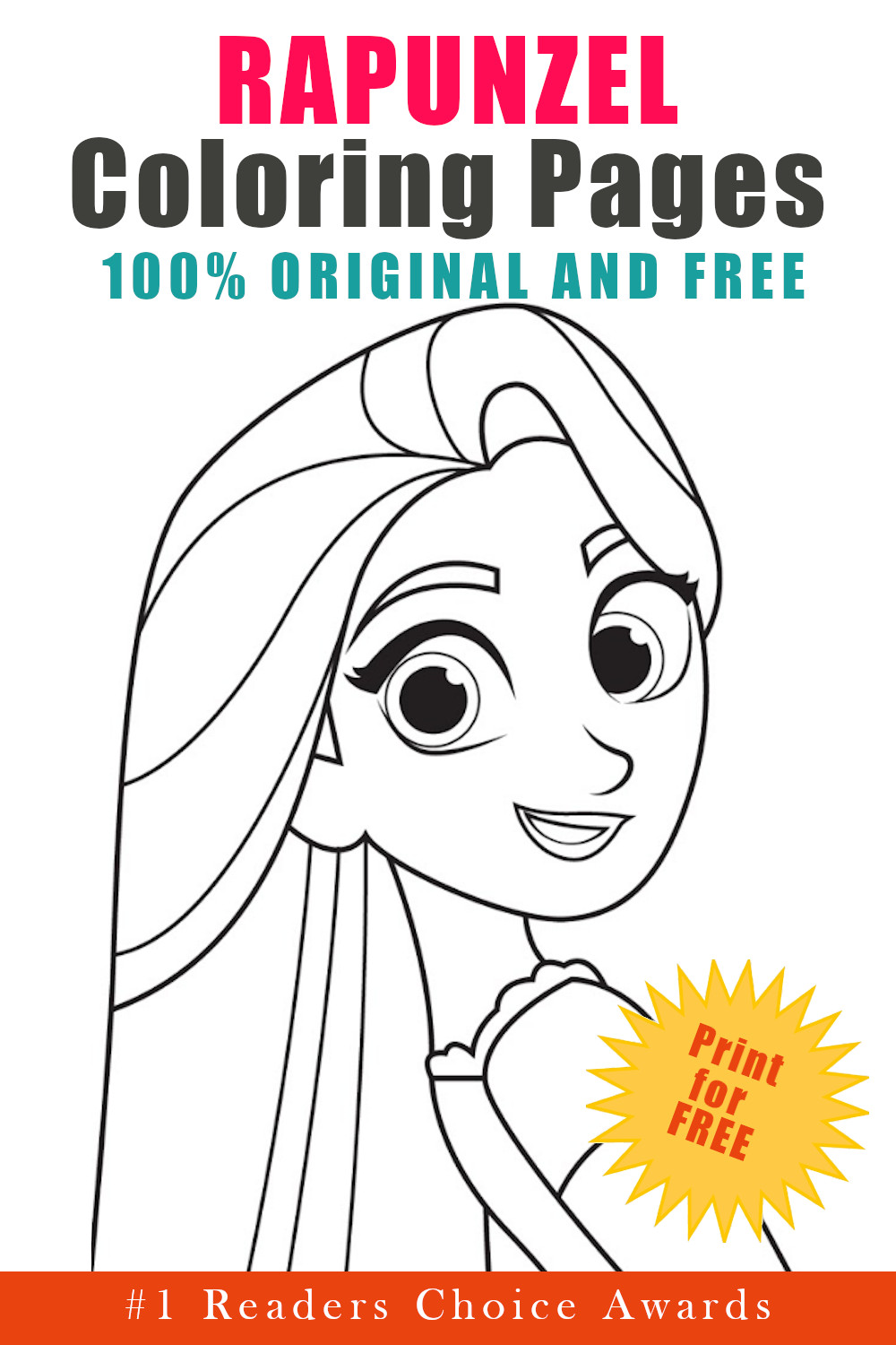 original and free rapunzel coloring pages
