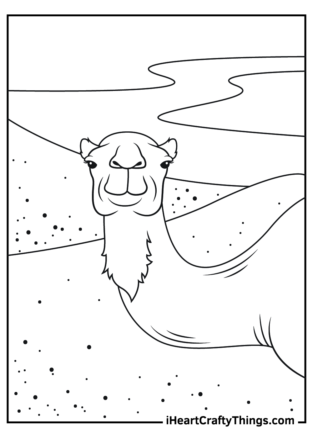 camel face coloring page